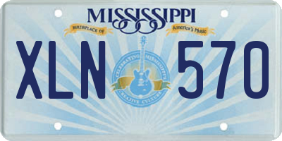 MS license plate XLN570