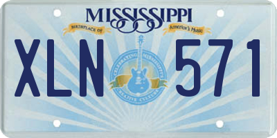 MS license plate XLN571