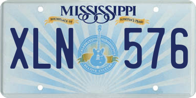 MS license plate XLN576