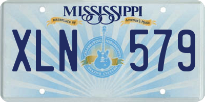 MS license plate XLN579