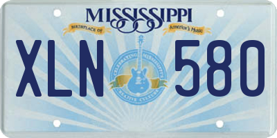 MS license plate XLN580