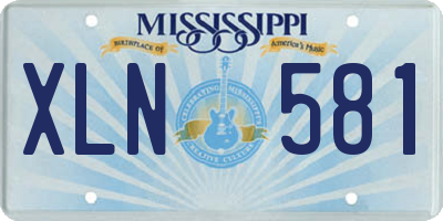 MS license plate XLN581