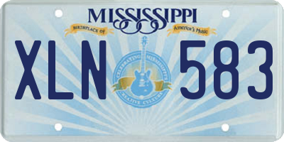 MS license plate XLN583