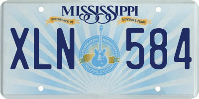 MS license plate XLN584