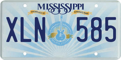 MS license plate XLN585