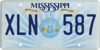 MS license plate XLN587