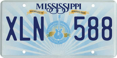 MS license plate XLN588