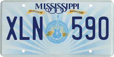 MS license plate XLN590