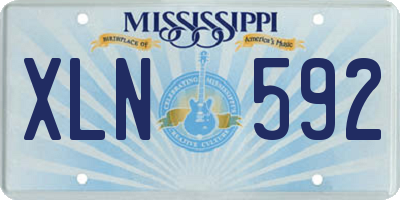 MS license plate XLN592