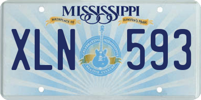 MS license plate XLN593