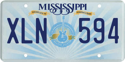 MS license plate XLN594