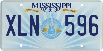 MS license plate XLN596