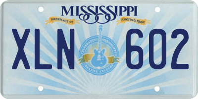 MS license plate XLN602