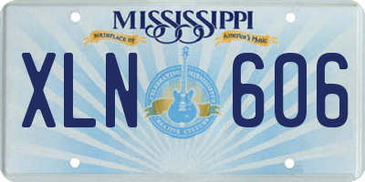 MS license plate XLN606
