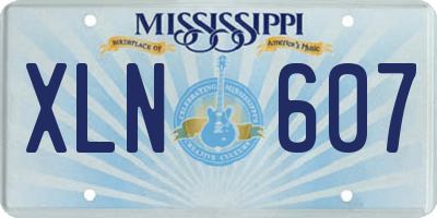 MS license plate XLN607