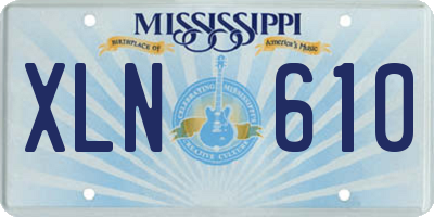 MS license plate XLN610