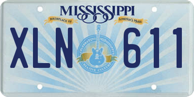 MS license plate XLN611