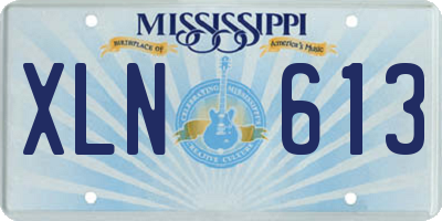 MS license plate XLN613