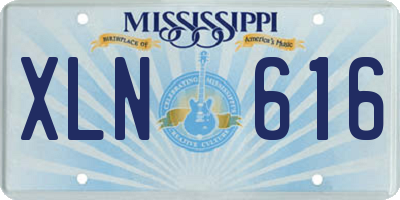 MS license plate XLN616