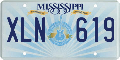 MS license plate XLN619