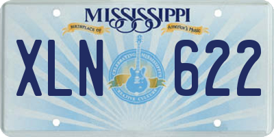 MS license plate XLN622