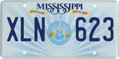 MS license plate XLN623