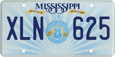 MS license plate XLN625