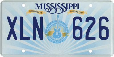 MS license plate XLN626