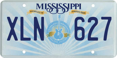 MS license plate XLN627
