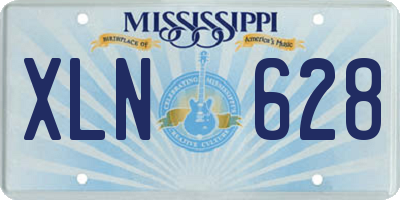 MS license plate XLN628