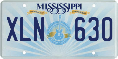 MS license plate XLN630