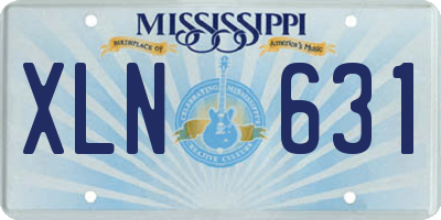 MS license plate XLN631