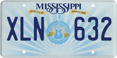 MS license plate XLN632