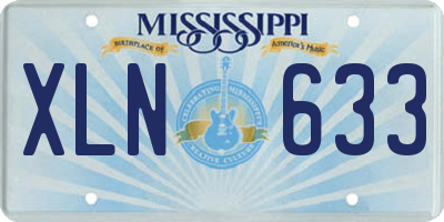 MS license plate XLN633