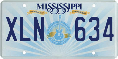 MS license plate XLN634