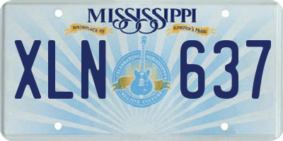 MS license plate XLN637