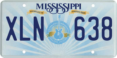 MS license plate XLN638