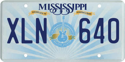 MS license plate XLN640