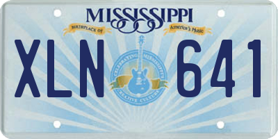 MS license plate XLN641