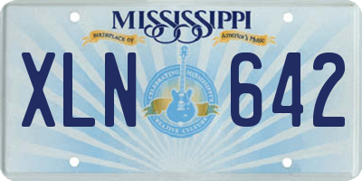 MS license plate XLN642