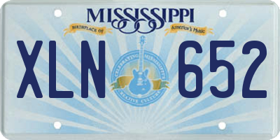 MS license plate XLN652
