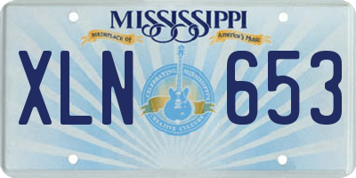 MS license plate XLN653