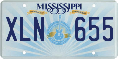 MS license plate XLN655