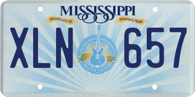 MS license plate XLN657