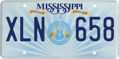 MS license plate XLN658