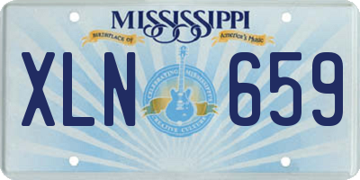 MS license plate XLN659