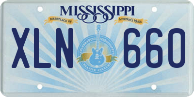 MS license plate XLN660