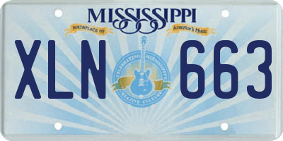 MS license plate XLN663