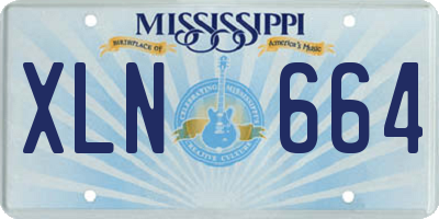 MS license plate XLN664