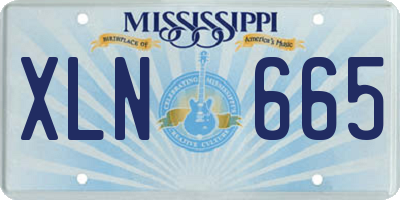 MS license plate XLN665
